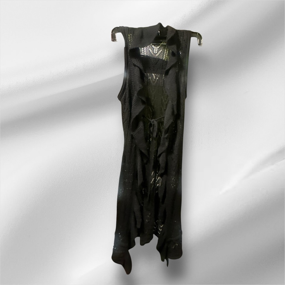 BCBGMaxAzria Black Swim Coverup Sleek Minimalist Design crafted summer